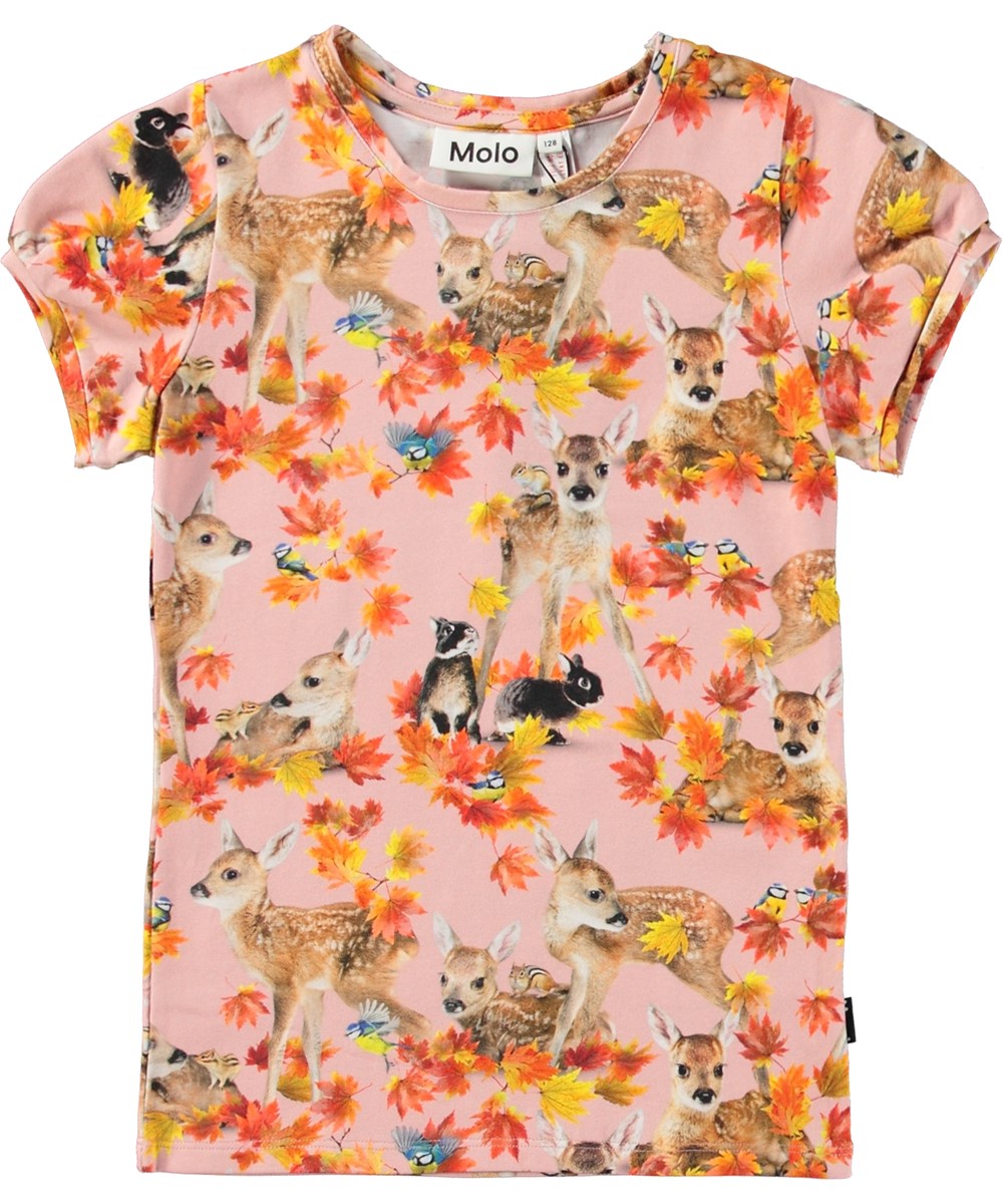 Tasha - Autumn Fawns - Zweiteiliges Pyjama-Set aus weicher Bio-Baumwolle