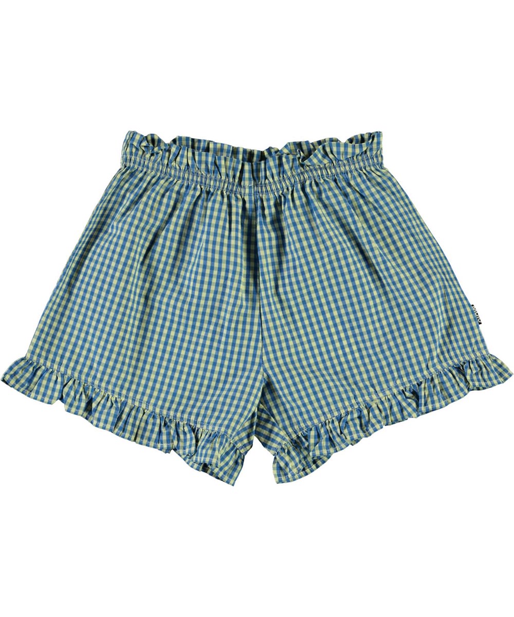 Alandra - Vintage Check - Blaue karierte Shorts