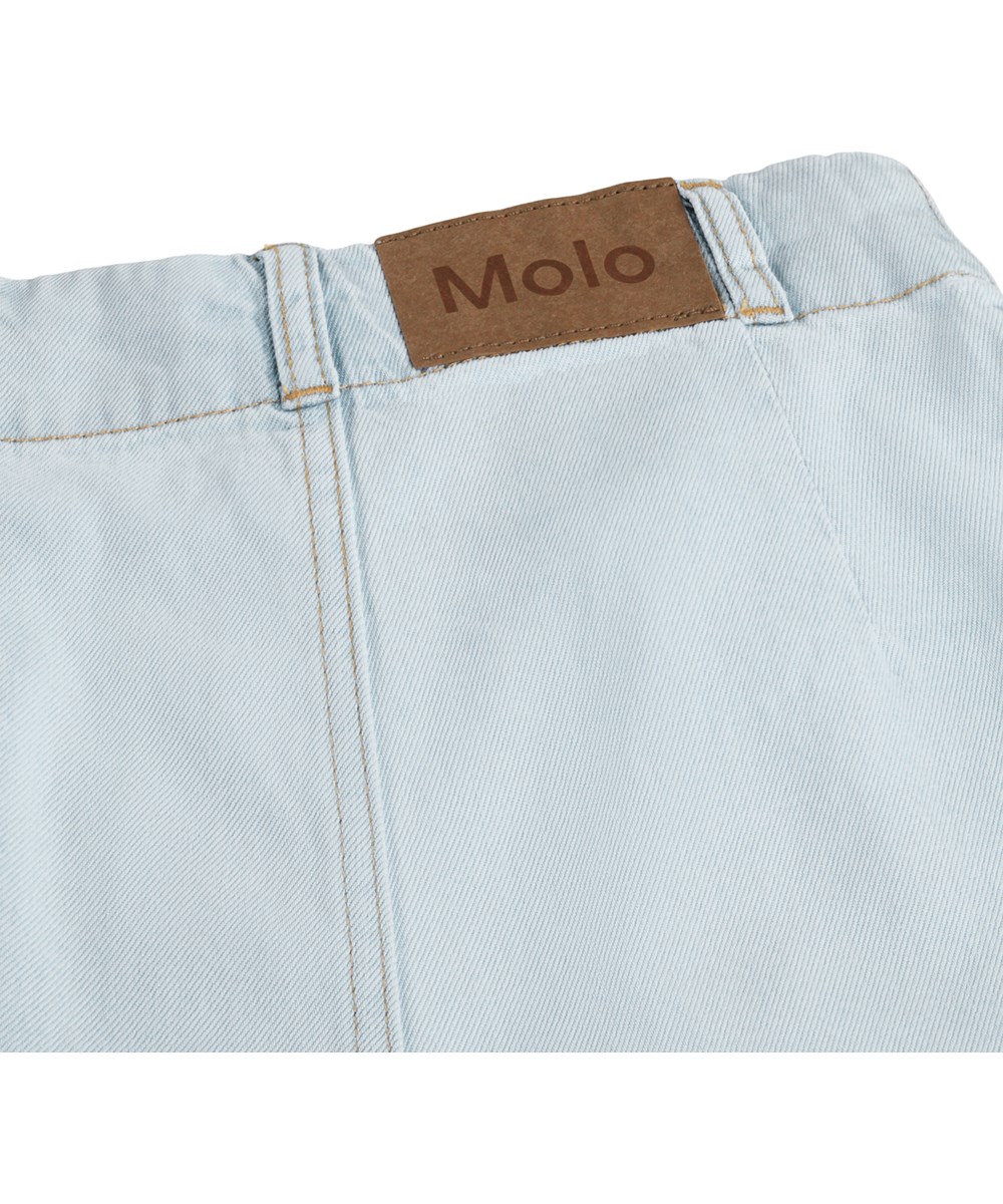 Alikami - Bleached Drapy - Blaue weite Jeansshorts für Kinder