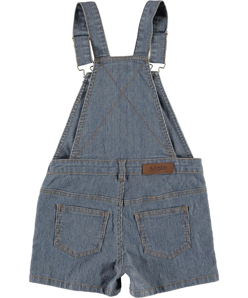 Alikami - Fine Milkboy Stripe - Blaue und weiße Overalls Shorts