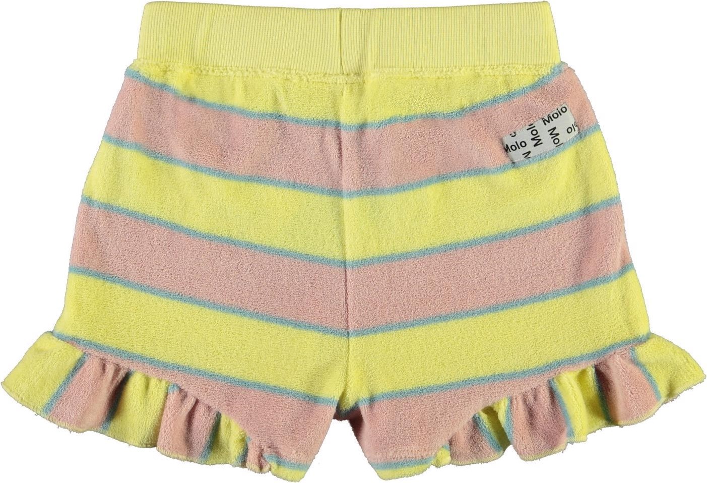 Ally - Ice Cream Stripe - Rosa und gelbe gestreifte Froté-Shorts - Molo