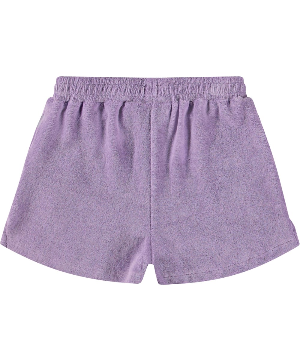 Angel - Violaceous - Lila Baumwoll-Frottee-Shorts für Kinder.