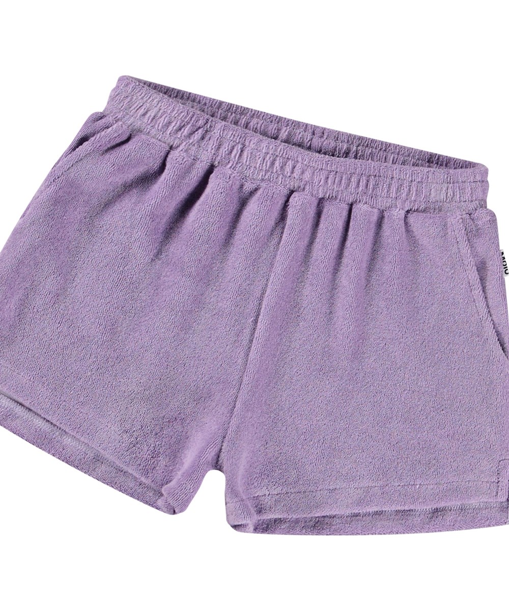 Angel - Violaceous - Lila Baumwoll-Frottee-Shorts für Kinder.
