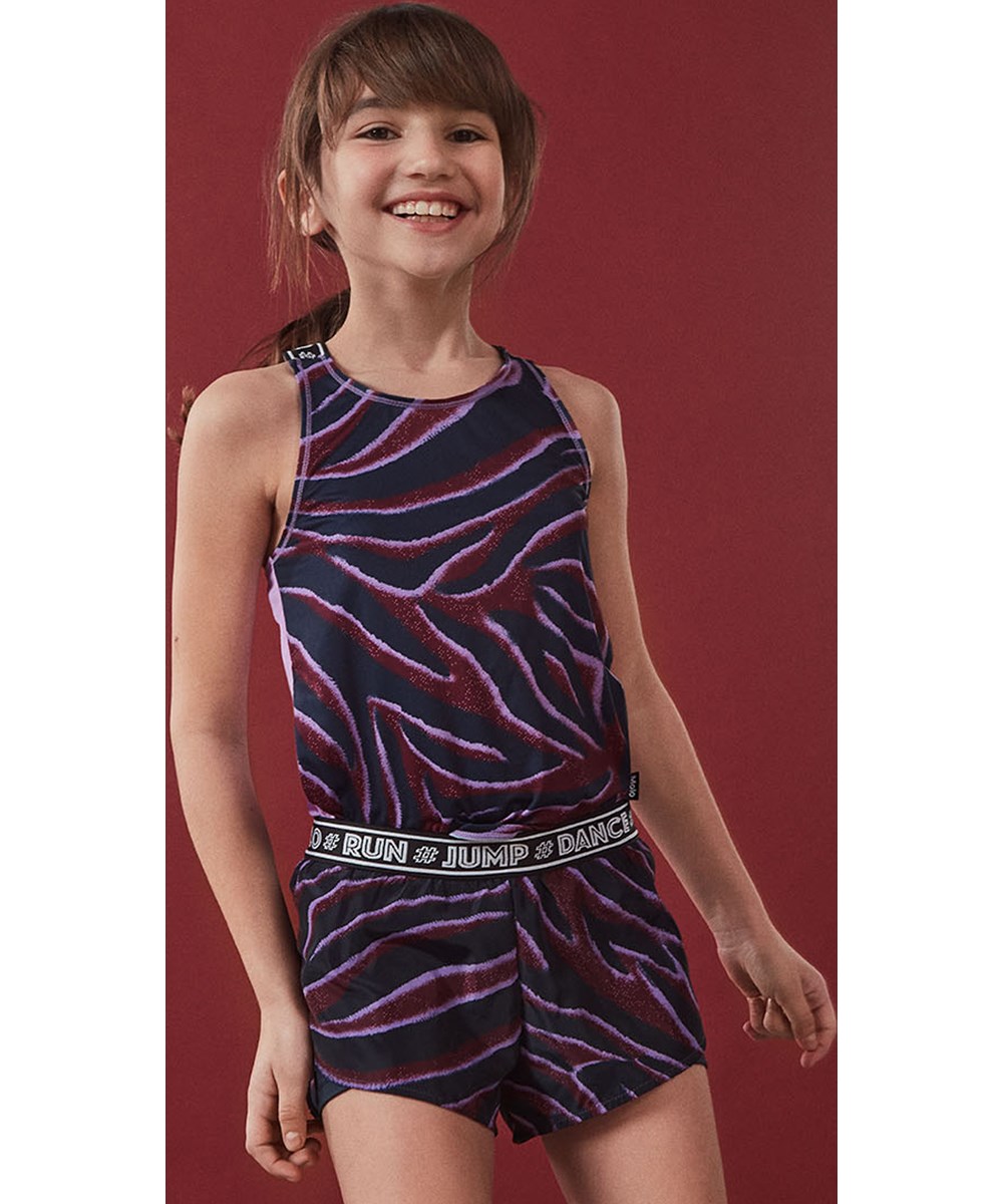 Omari - Zebra Stripes - Zweiteilige Sportshorts mit Zebradruck