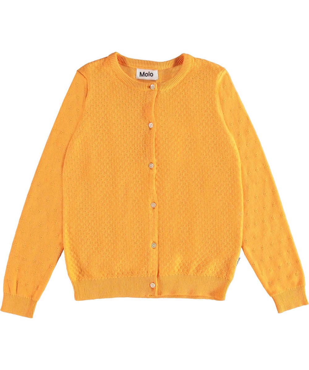 Georgina - Sunset - Öko-Orange Strickjacke