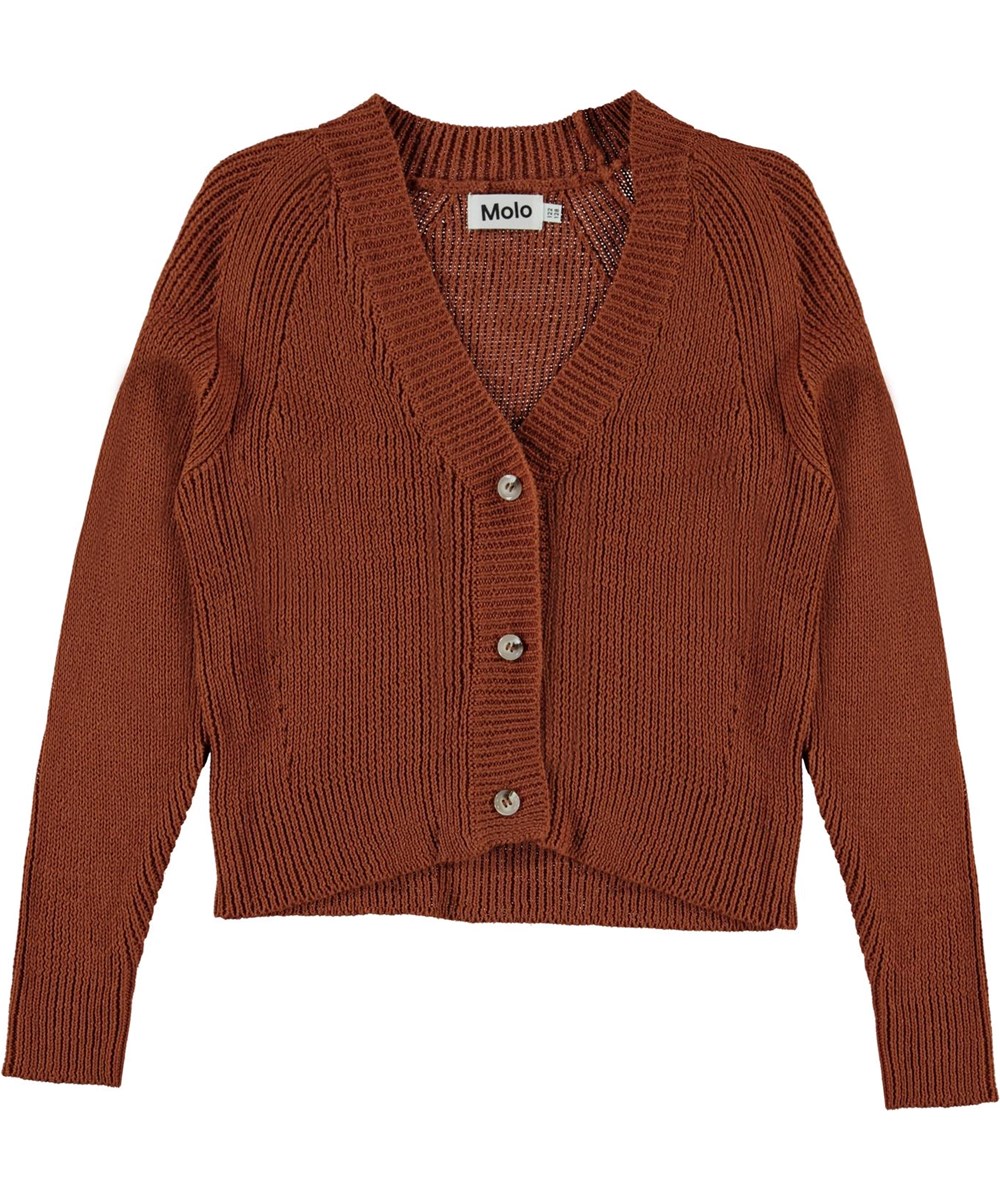 Gilda - Autumn - Braune Strickjacke gestrickt