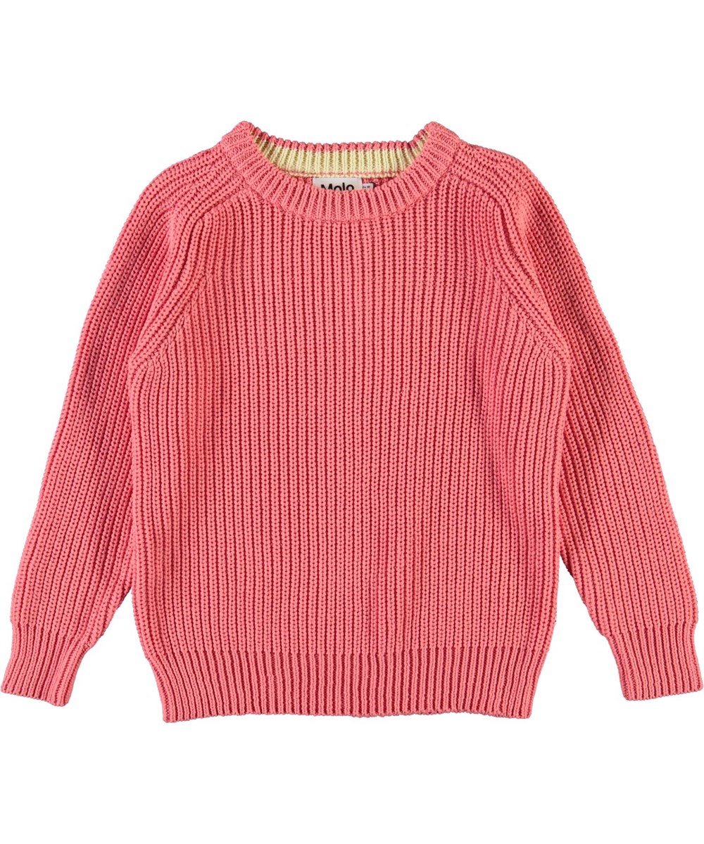 Gillis - Hyper - Rosa Baumwoll-Strick-Pullover