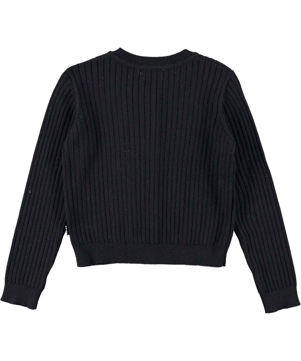 Gloria - Black - Schwarzer Öko-Strick-Cardigan