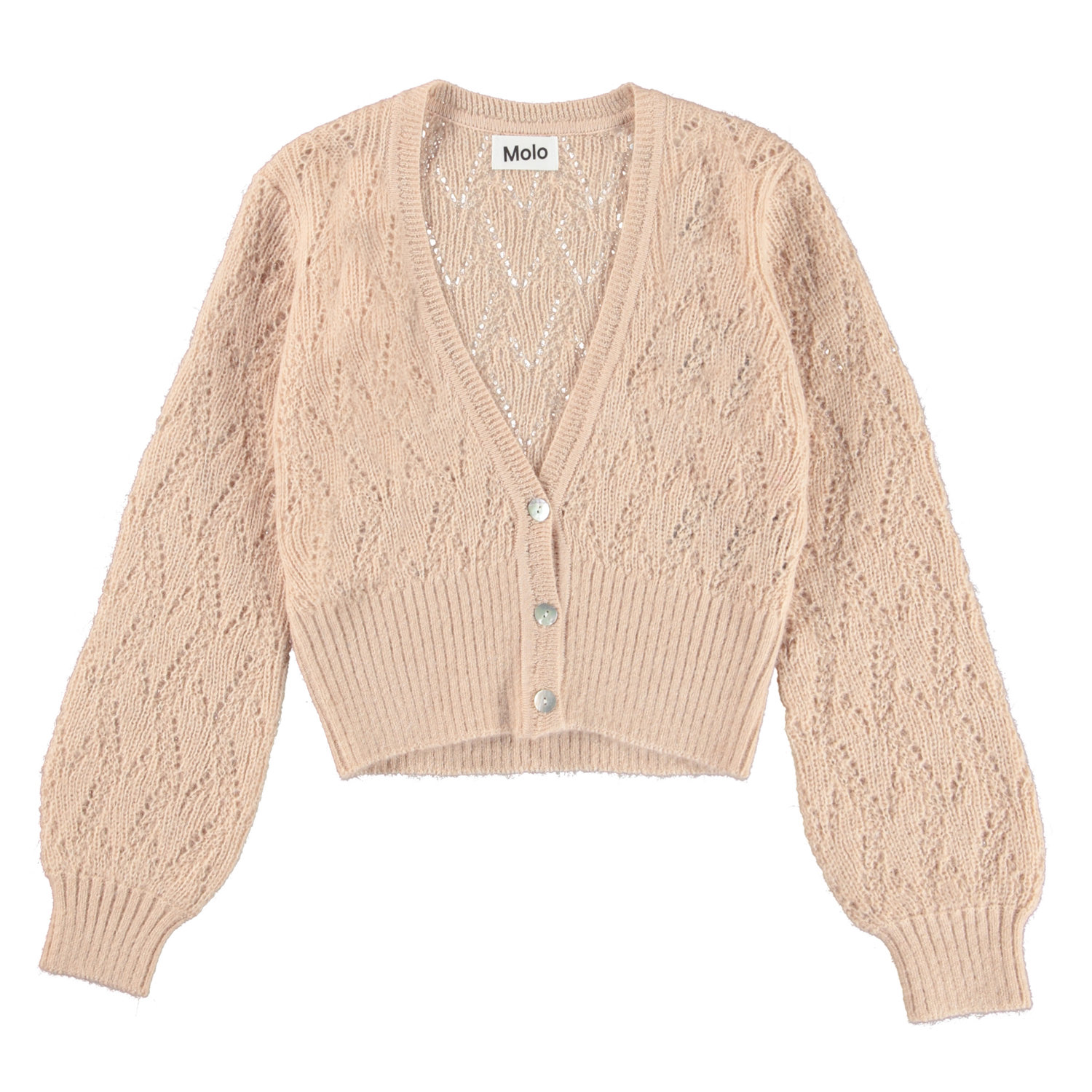 Glory - Fluffy Rose - rosafarbene Strickjacke mit schönem 