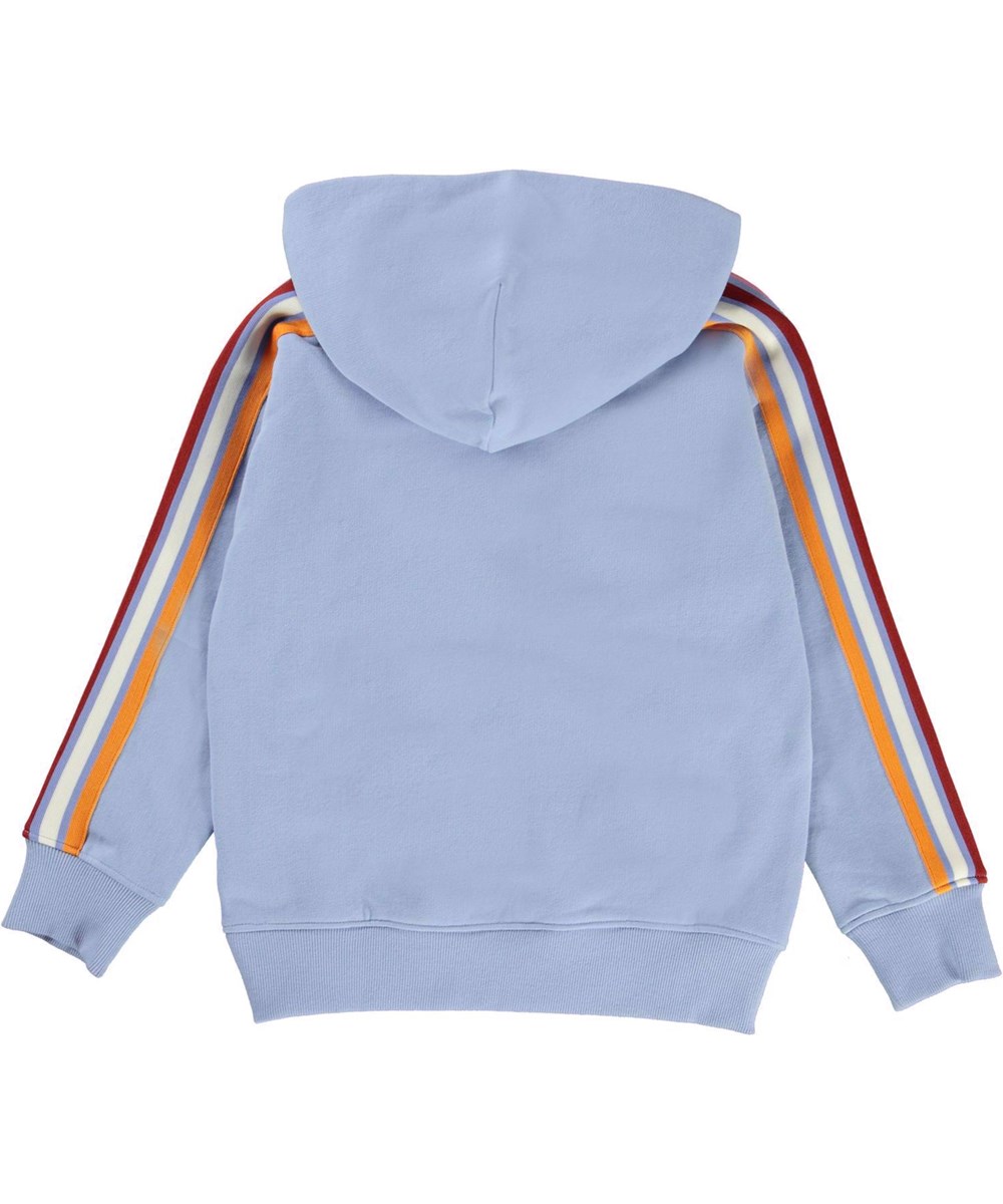Madelyn - Blue Sky - Blauer Hoodie mit Streifen an den Ärmeln