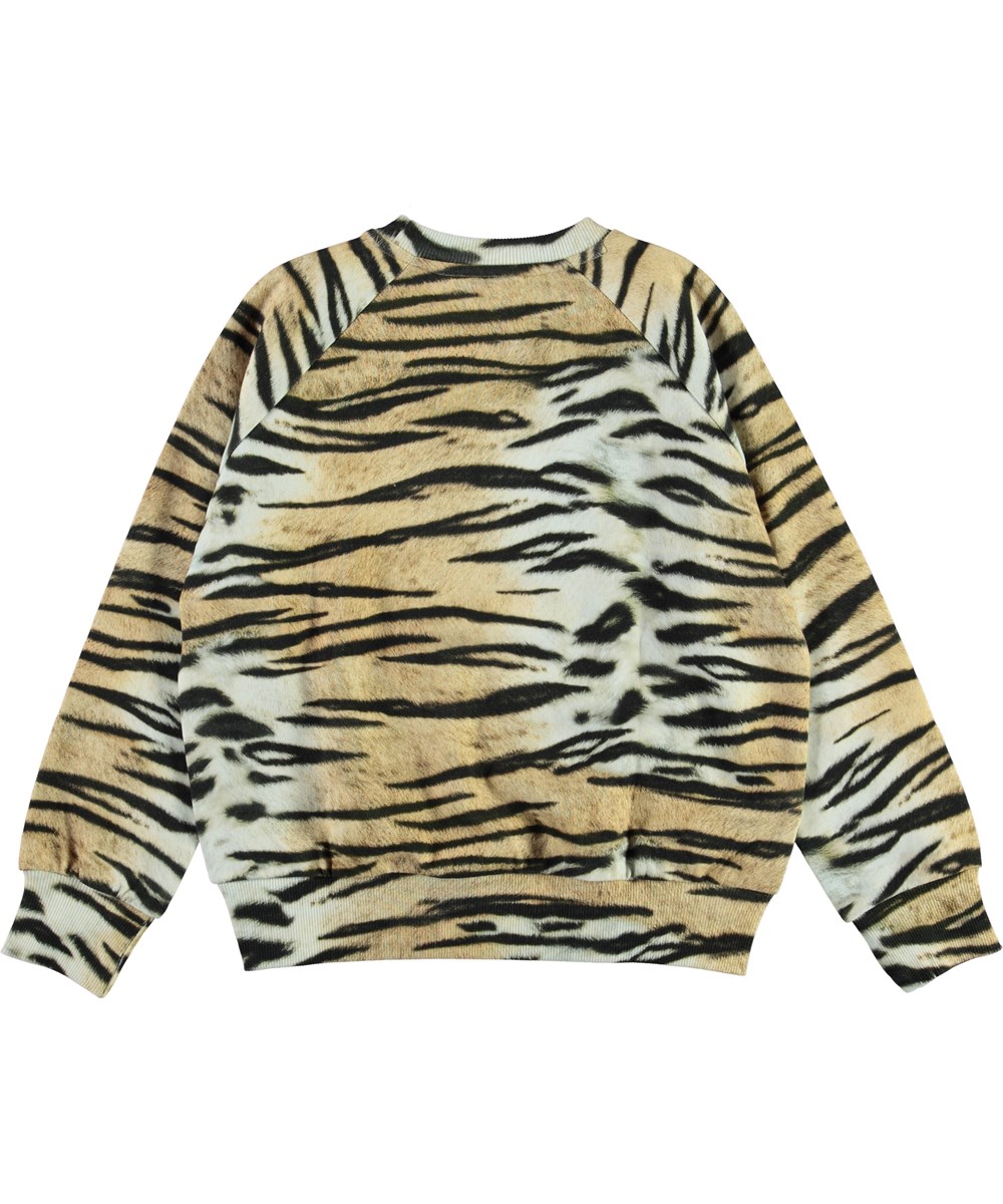 Majana - Wild Tiger Isoli - Gestreiftes Öko-Sweatshirt mit Tigerstreifen