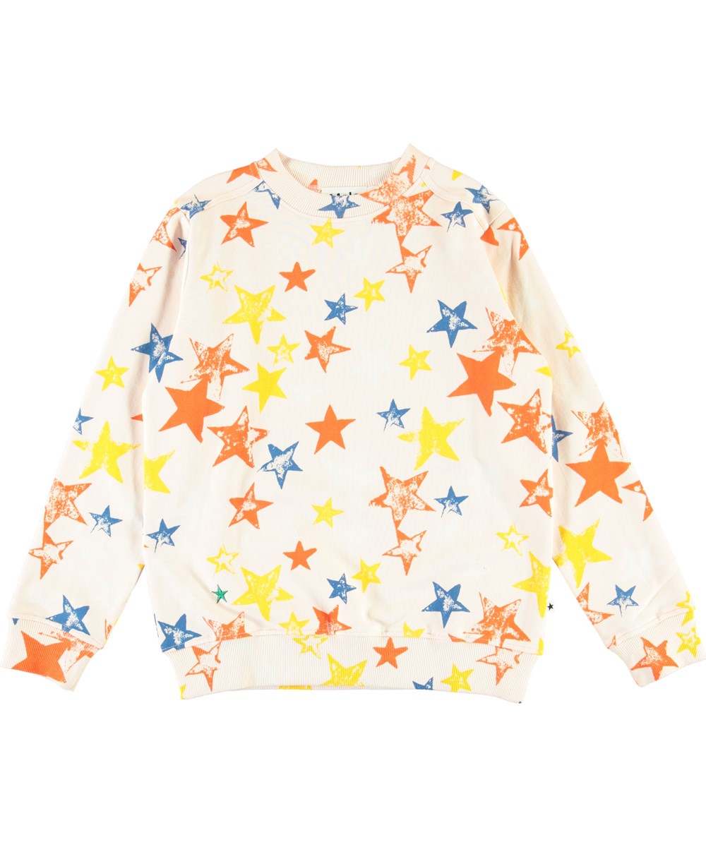 Malvina - Super Stars - Öko-Sweatshirt mit Sternendruck