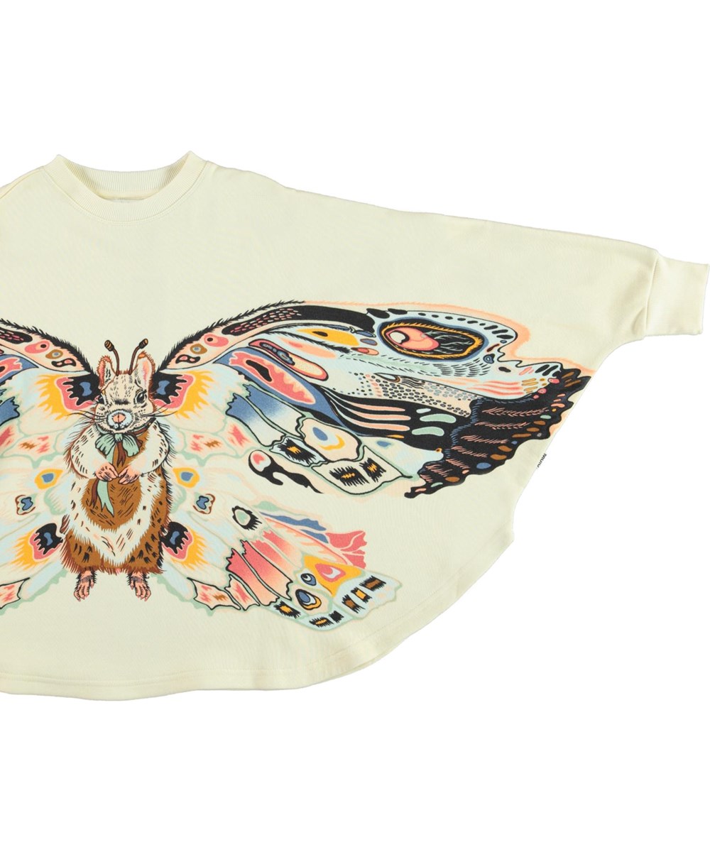 Marcella - Fluffy Wings - Leichter Poncho mit Eichhörnchenmuster