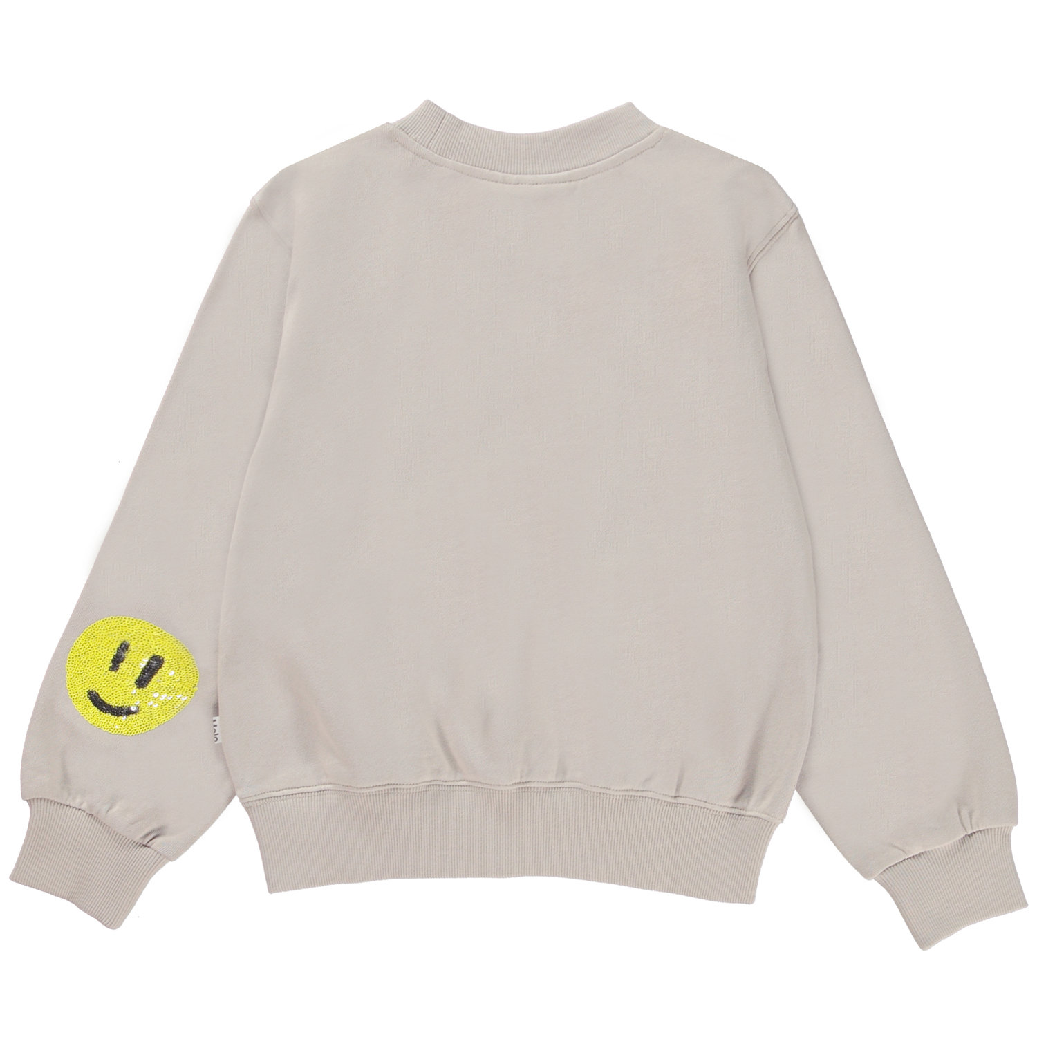 Marge - Soft Sand - Beiges Öko-Sweatshirt mit Paillett-Patches - Molo