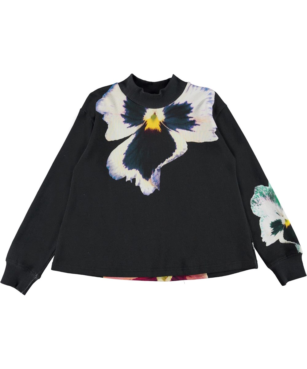 Margo - Fancy Pansy - Öko-Sweatshirt mit großen Blumen