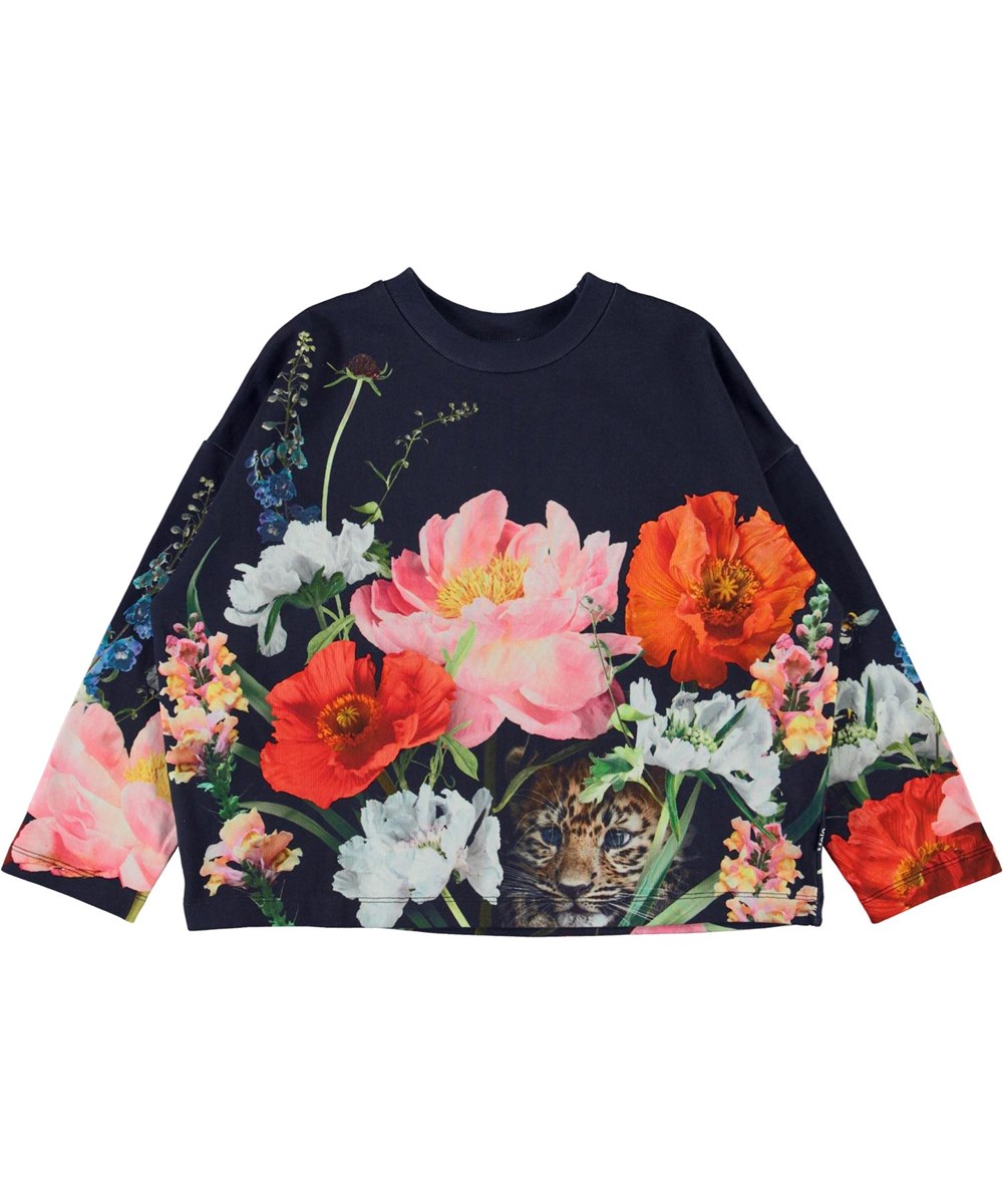 Marin - Garden Games - Dunkelblau Sweatshirt mit Blumen