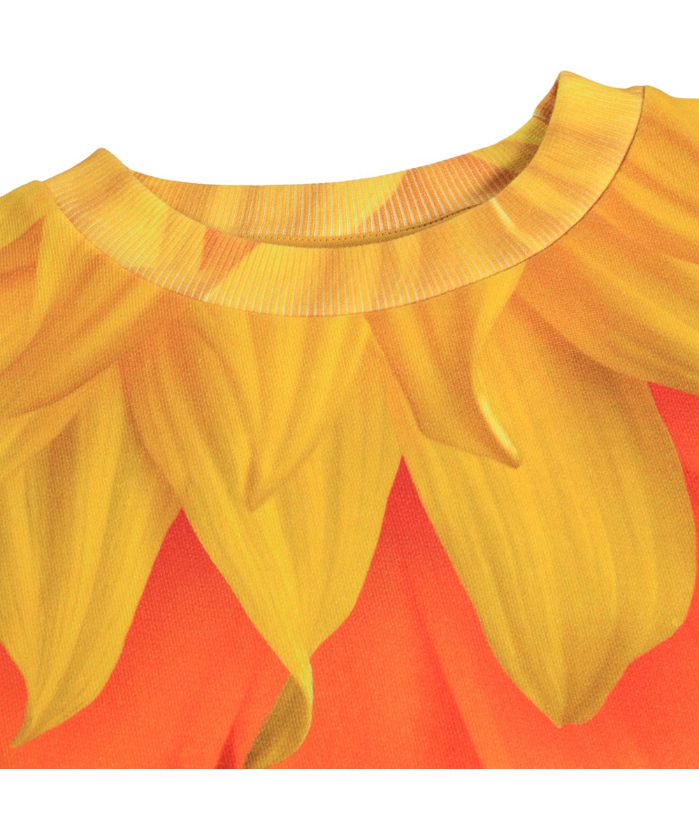 Maxi - Multi Petals - Mehrfarbiger Kinderpullover aus Bio-Baumwolle mit Tiermuster