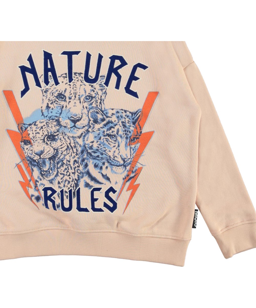 Mika - Cameo Rose - Rosa Sweatshirt mit Schneeleoparden