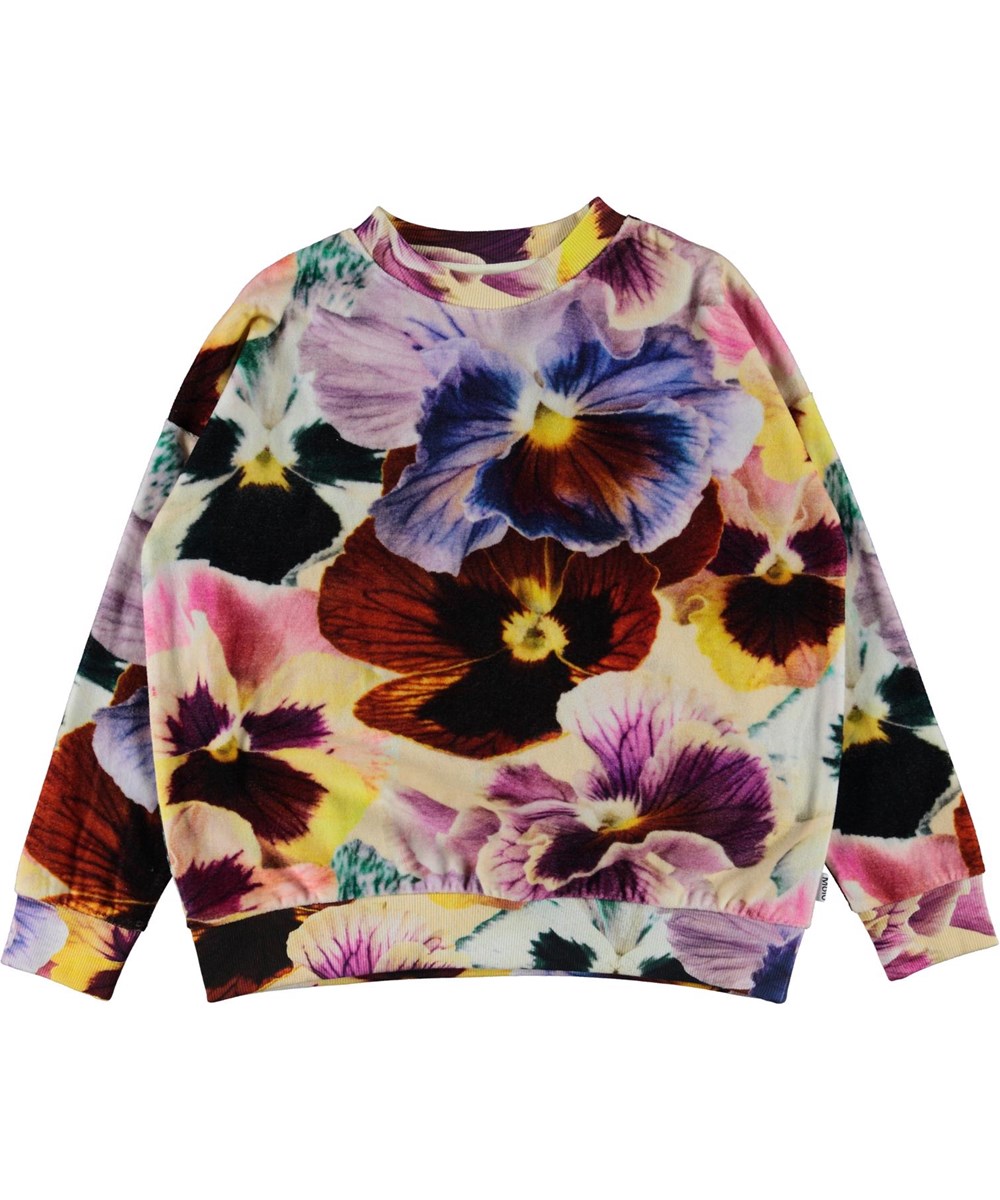 Mika - Floral Velour - Velour Jogginghose mit Blumen