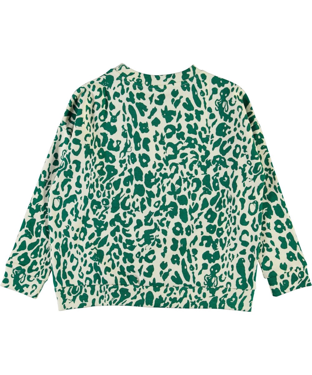 Mika - Green Leopard - Sweatshirt mit grünen Leopardenmuster