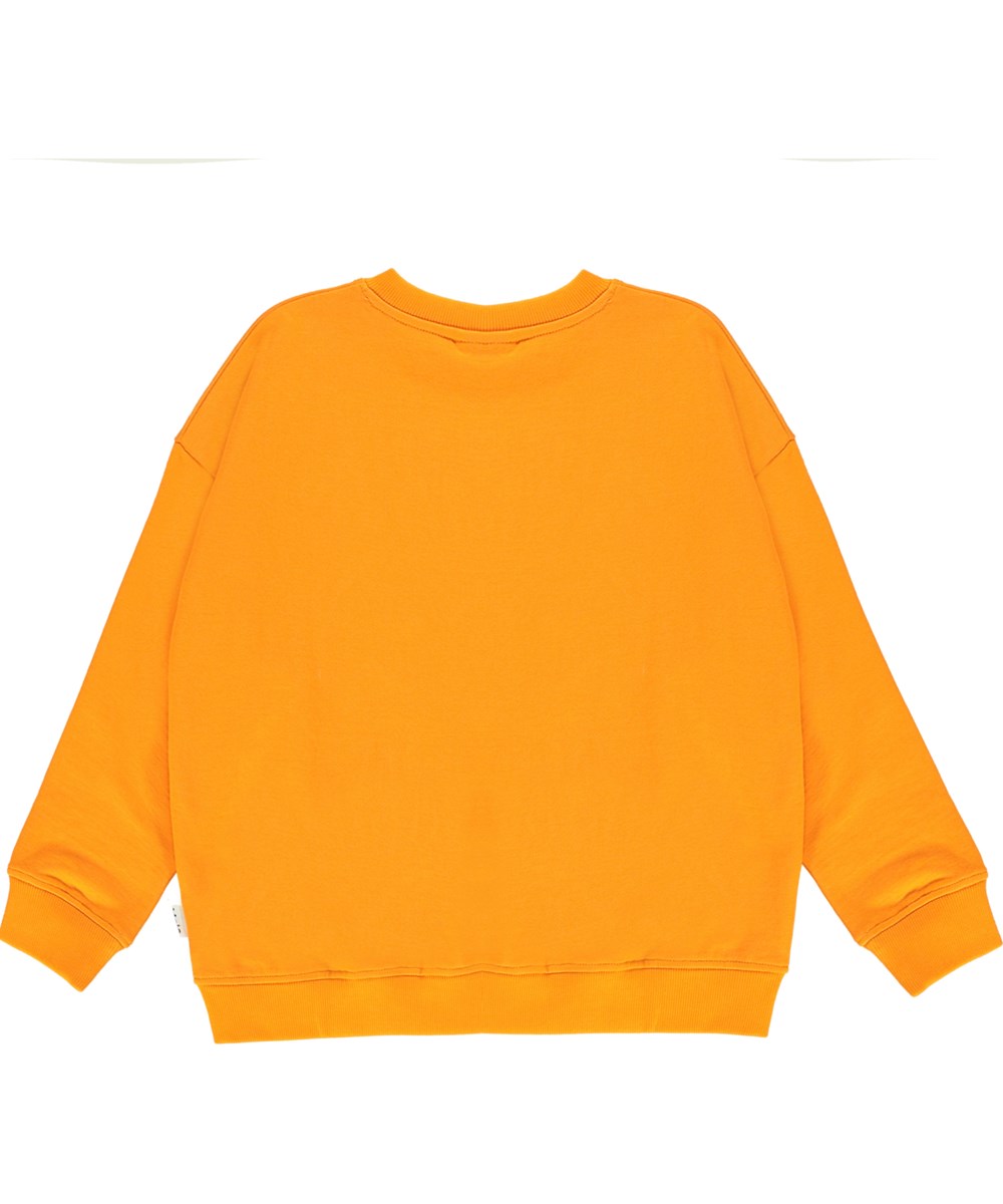 Mika - Tumeric - Öko-Orangen-Sweatshirt mit Smiley