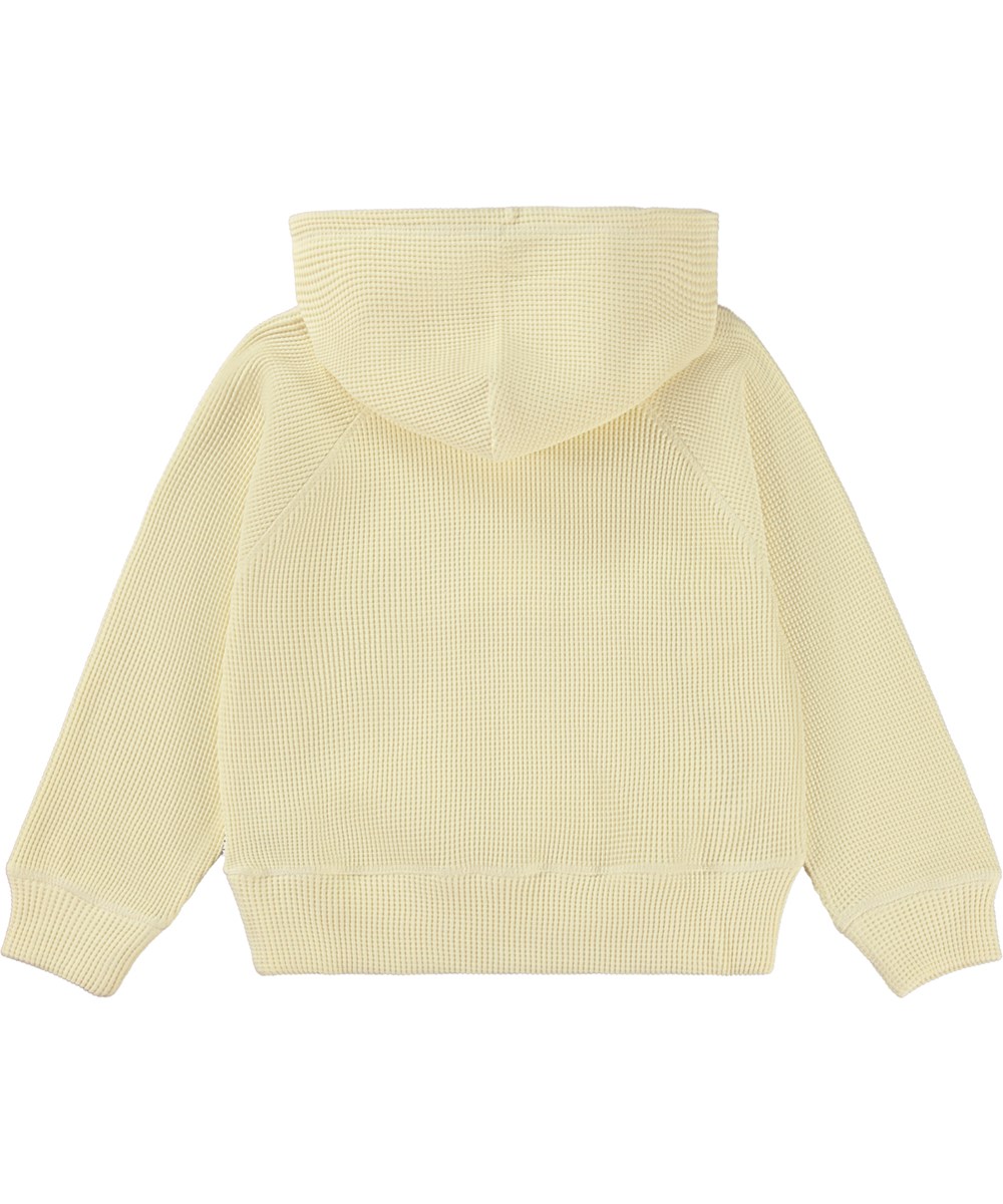 Minelli - Vanilla - Gelber Öko-Hoodie mit Waffelstruktur