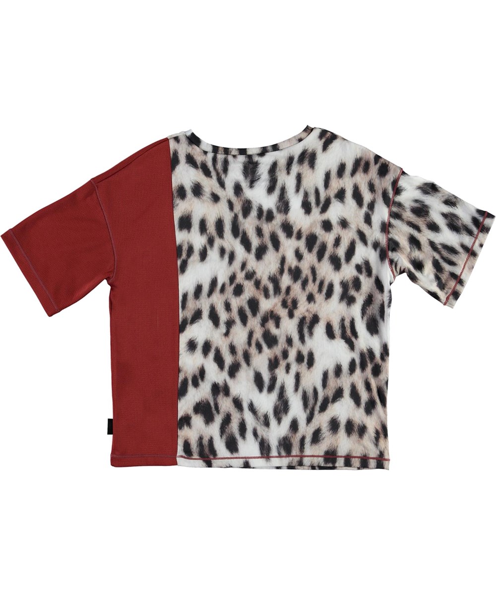 Odessa - Snowy Leo Fur - Sport-T-Shirt mit Schneeleopardenmuster