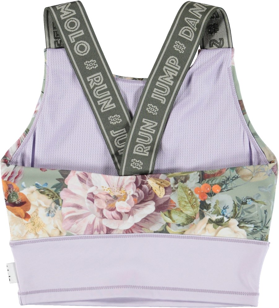 Oliva - Green Botanic - Sport Top in Hellgrün mit Blumendruck