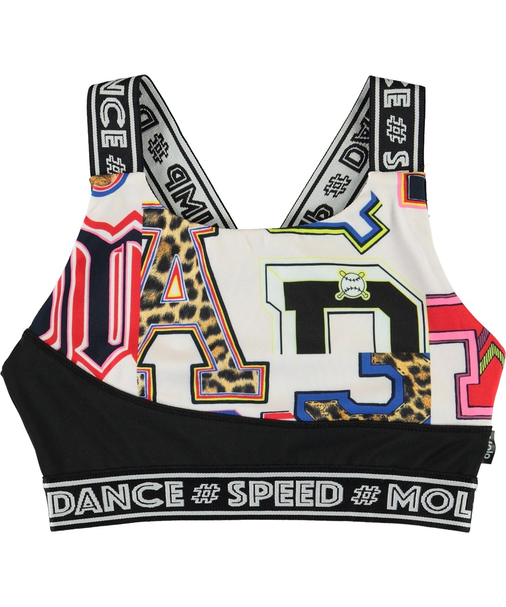 Olivia - Typo - Kurzes Sportstop mit Text Print