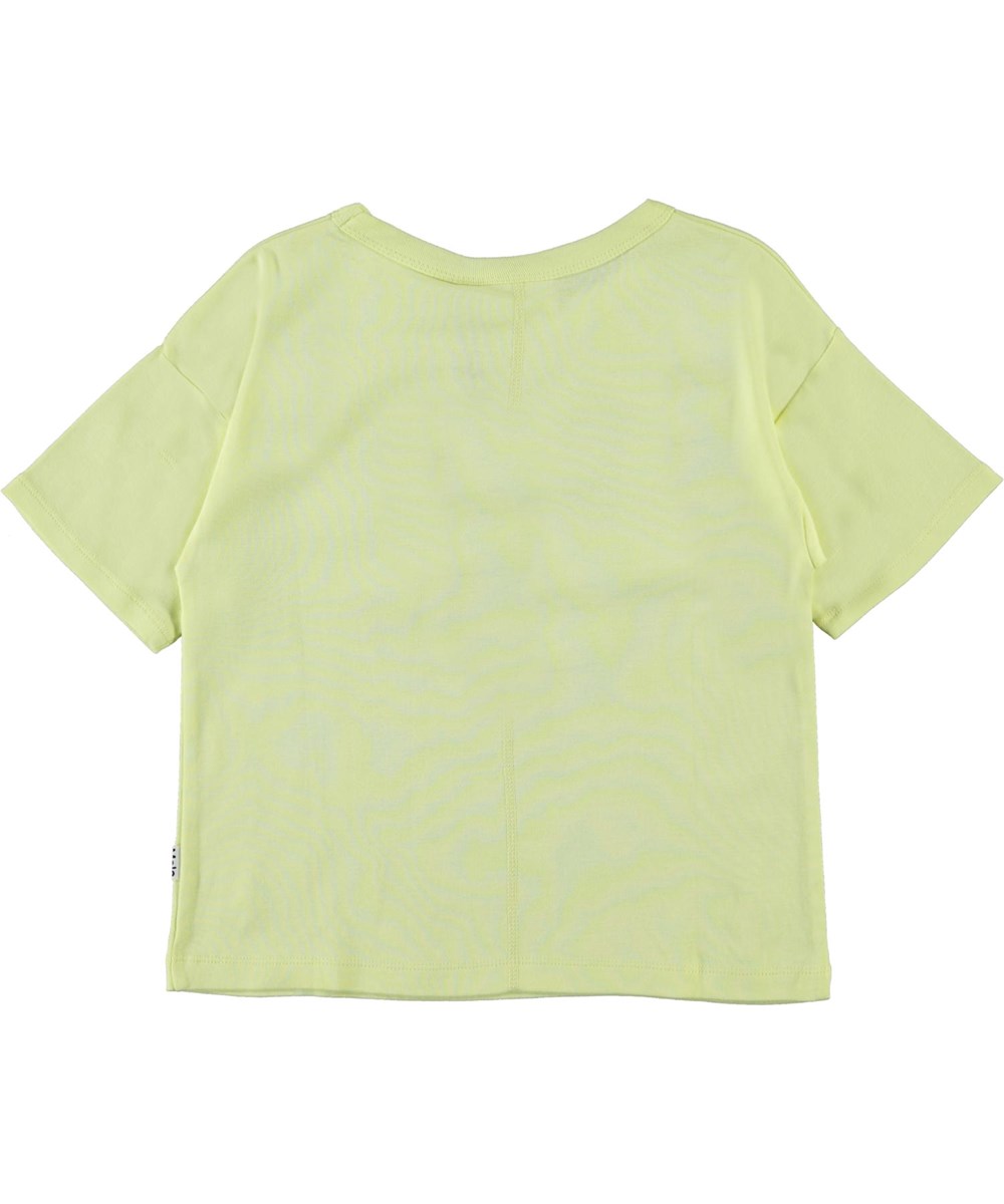 Rabecke - Painted Wink Yellow - Öko hellgelbes T-Shirt mit Smiley-Druck