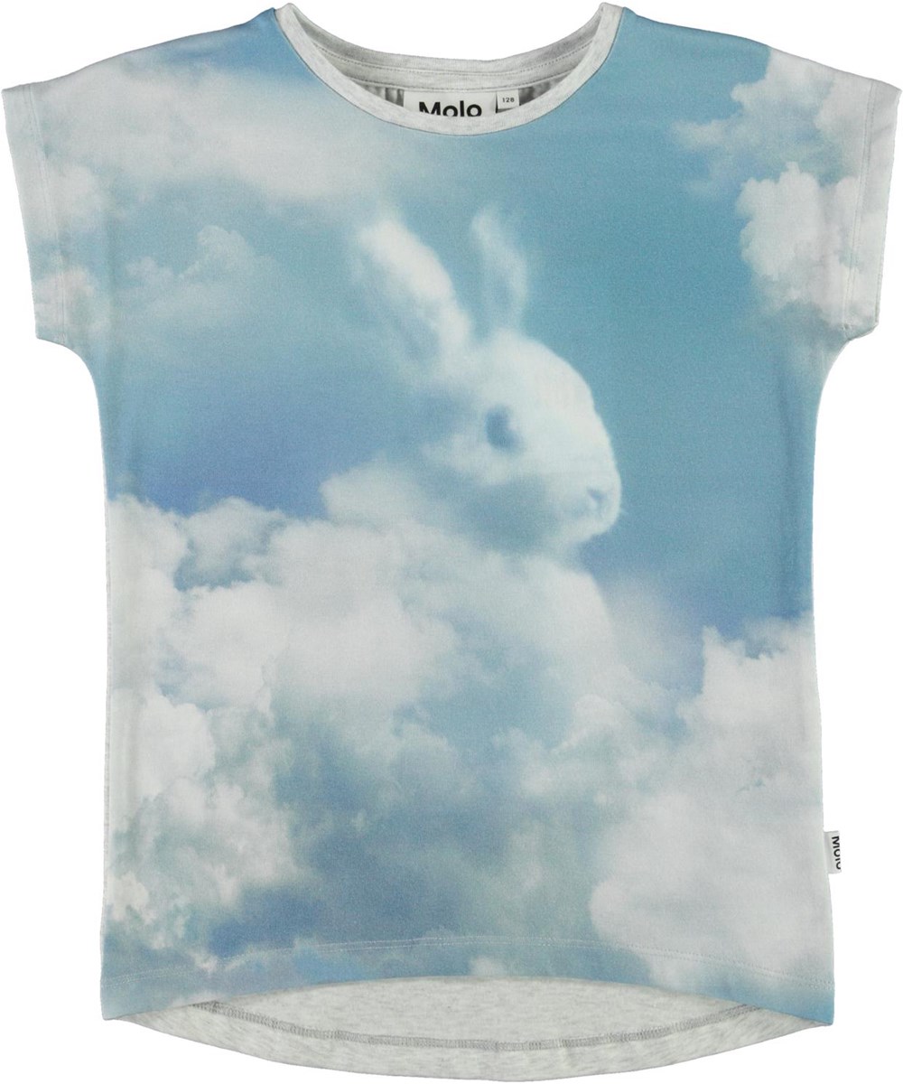 Ragnhilde - Cloud Rabbit - Öko-T-Shirt mit Wolkendruck