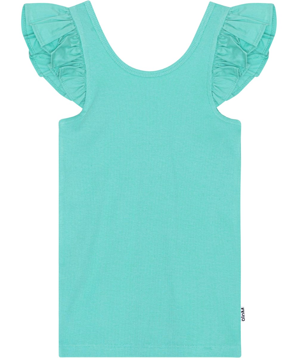 Ranja - Pacific - Türkisfarbenes Tanktop aus weicher Öko-Baumwolle