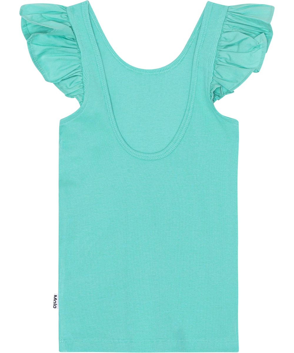 Ranja - Pacific - Türkisfarbenes Tanktop aus weicher Öko-Baumwolle