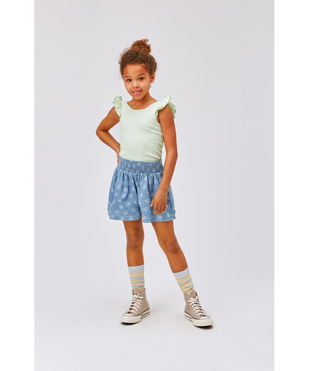 Ranja - Pale Pear - Tanktop in Mintgrün mit Rüschen