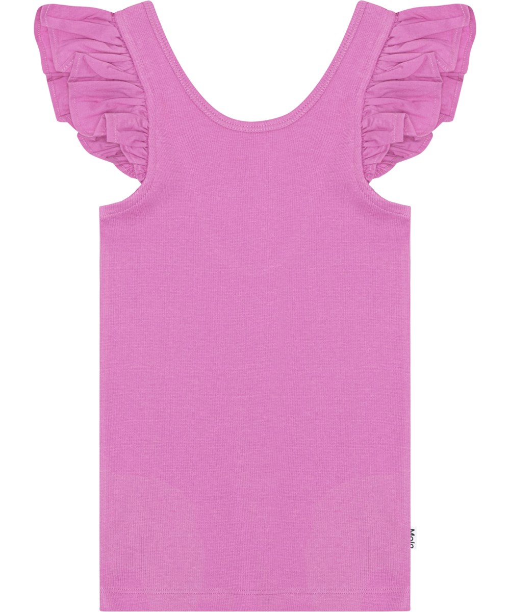 Ranja - Purple Pink - Rosafarbenes Tanktop aus weicher Öko-Baumwolle