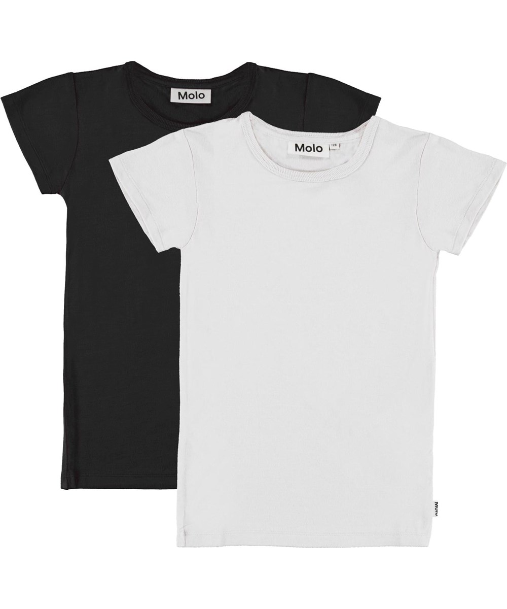 Rasmine 2-Pack - Black White - Öko schwarz und seißes T-Shirt