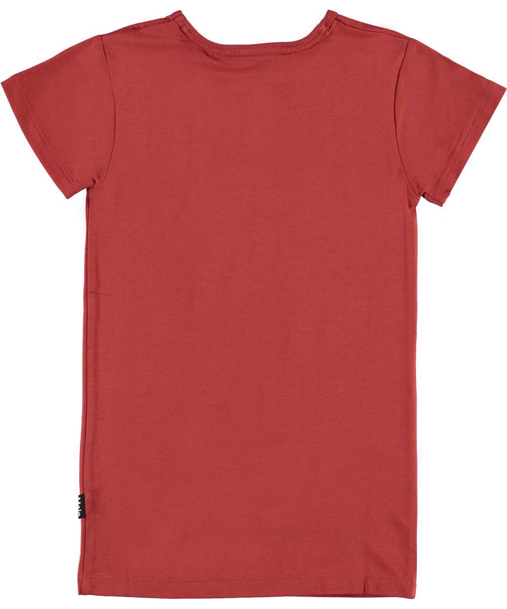 Rasmine - Dried Chili - Dunkelrotes Basic-T-Shirt