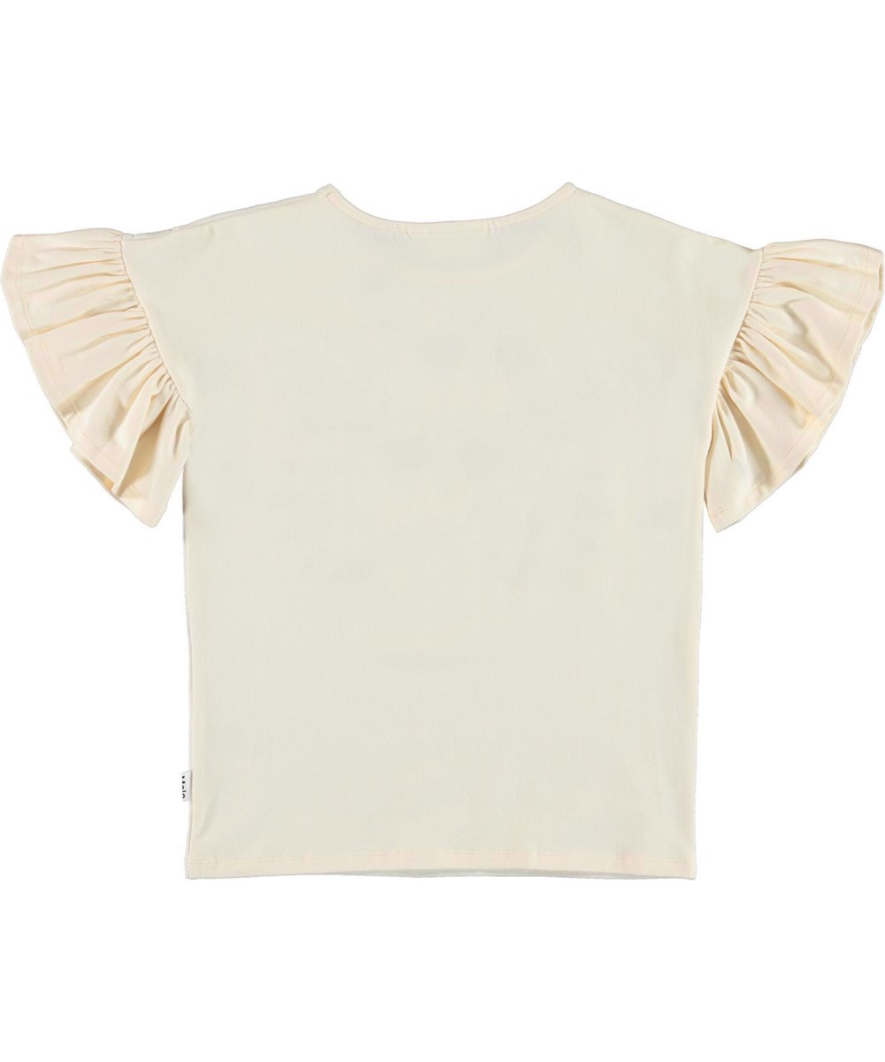 Rayah - Exotic Butterfly - Öko-T-Shirt mit Rüschenärmeln und Schmetterlingsprint