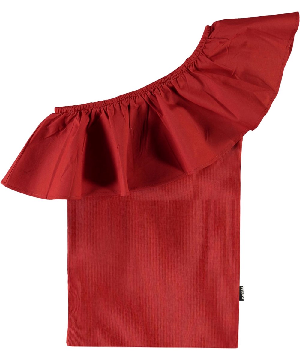 Rebecca - Bossa Nova - Öko roter asymmetrischer Top