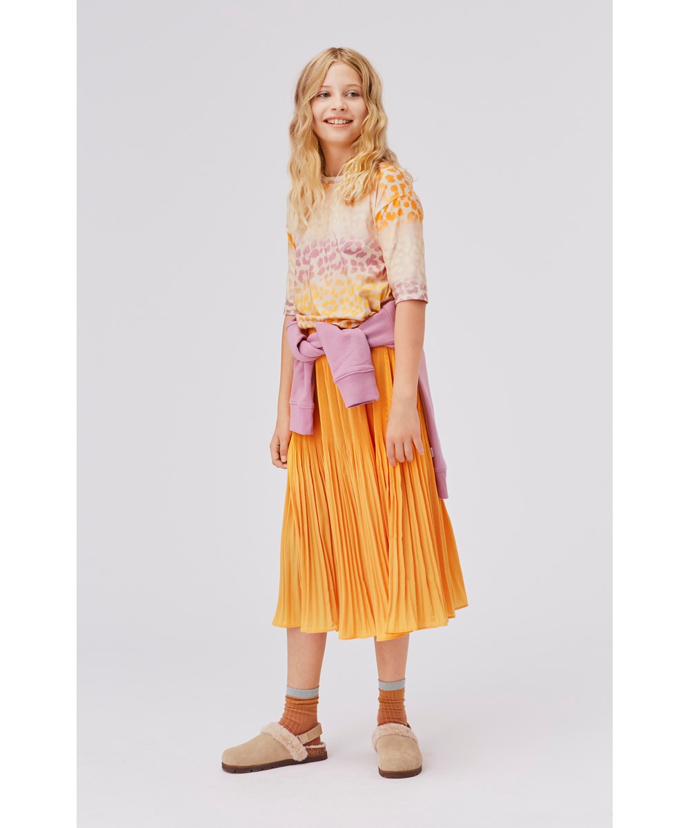 Reen - Starlight Jaguar - Öko-Leoparden-T-Shirt in Orange und Lila