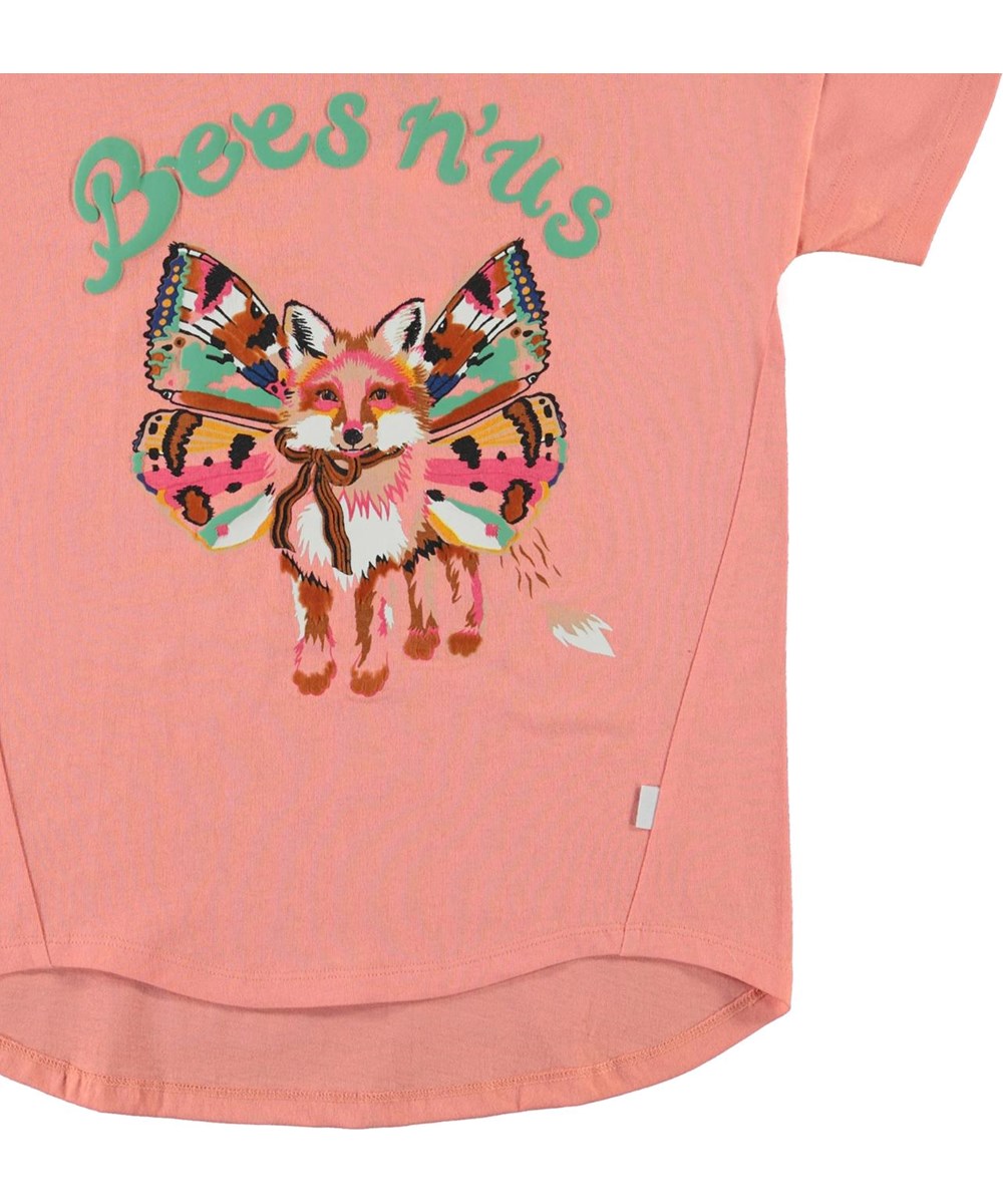 Renessa - Bees N Us - Öko-Korallen-T-Shirt mit Fuchs mit Flügeln