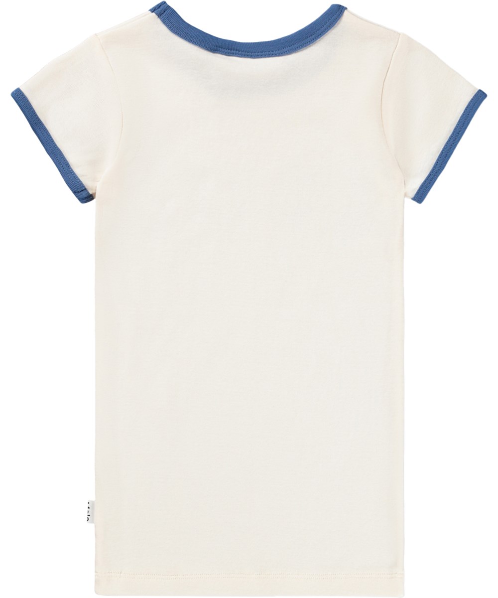 Rhiannon - Love Blue - Off-White T-Shirt für Kinder aus Öko-Baumwolle mit einem Liebesdruck