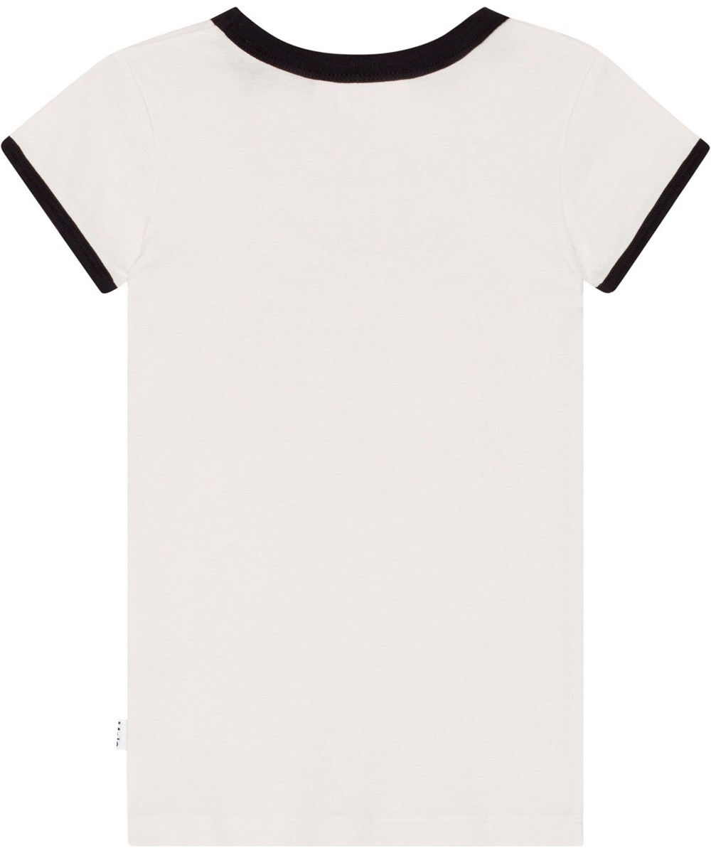 Rhiannon - Sea Shell - Weißes T-Shirt aus Öko-Baumwolle mit Molos Aufdruck von Yin und Yang