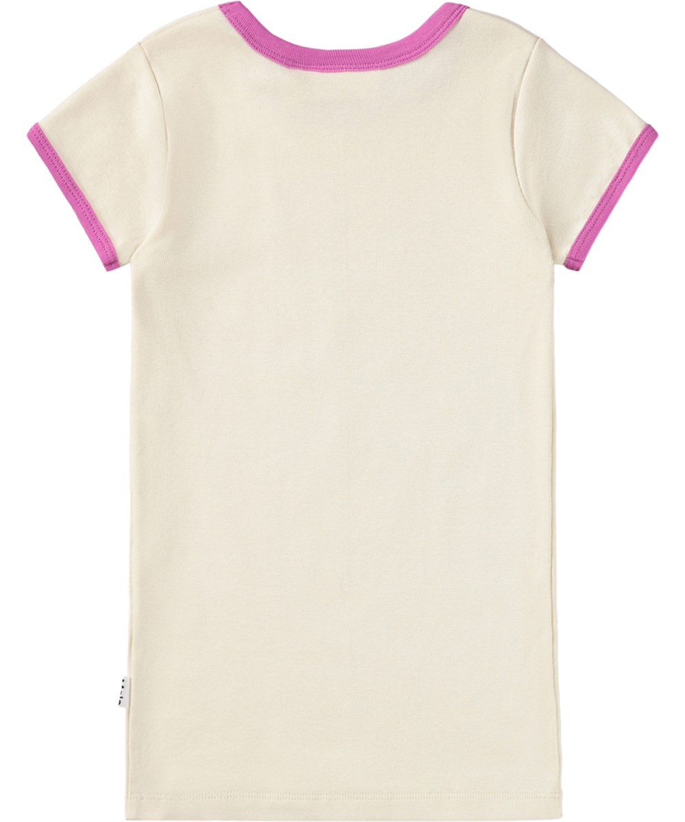 Rhiannon - Summer Sand - Off-White T-Shirt für Kinder aus Öko-Baumwolle mit einem Hasenaufdruck