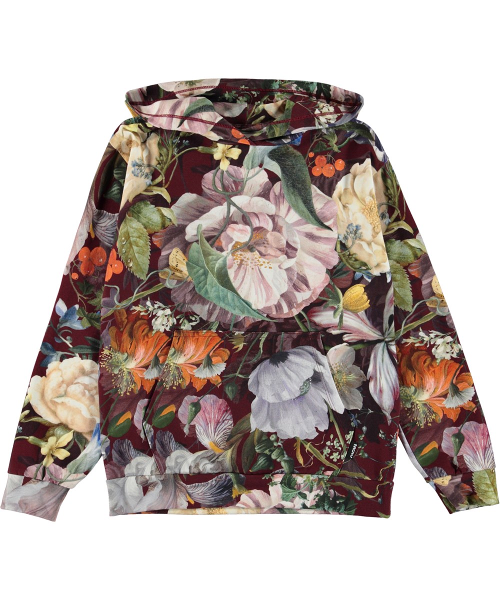 Rhona - Botanical Canvas - Öko-Hoodie mit Blumen