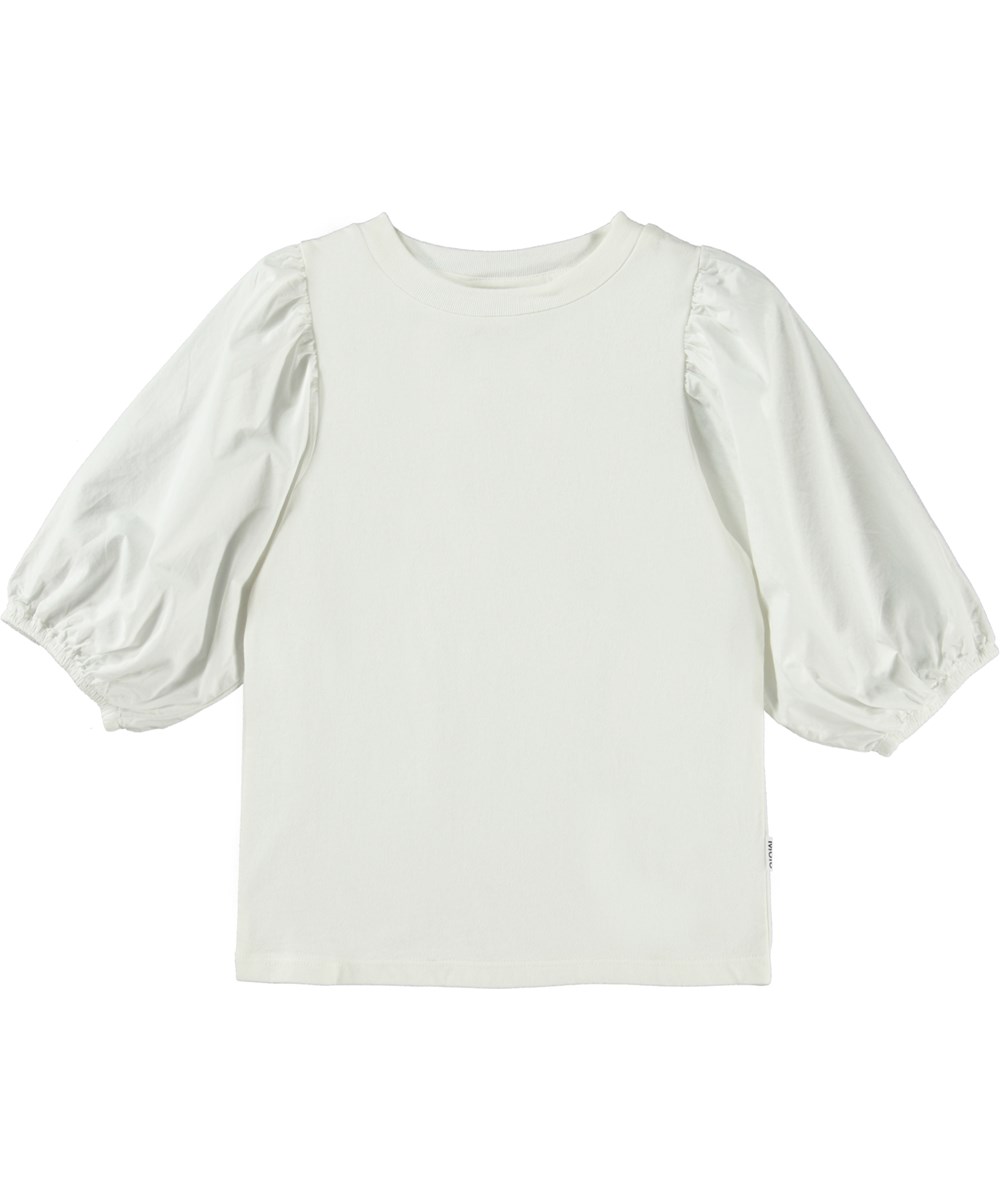 Rica - White - Weißes Top mit Puffärmeln