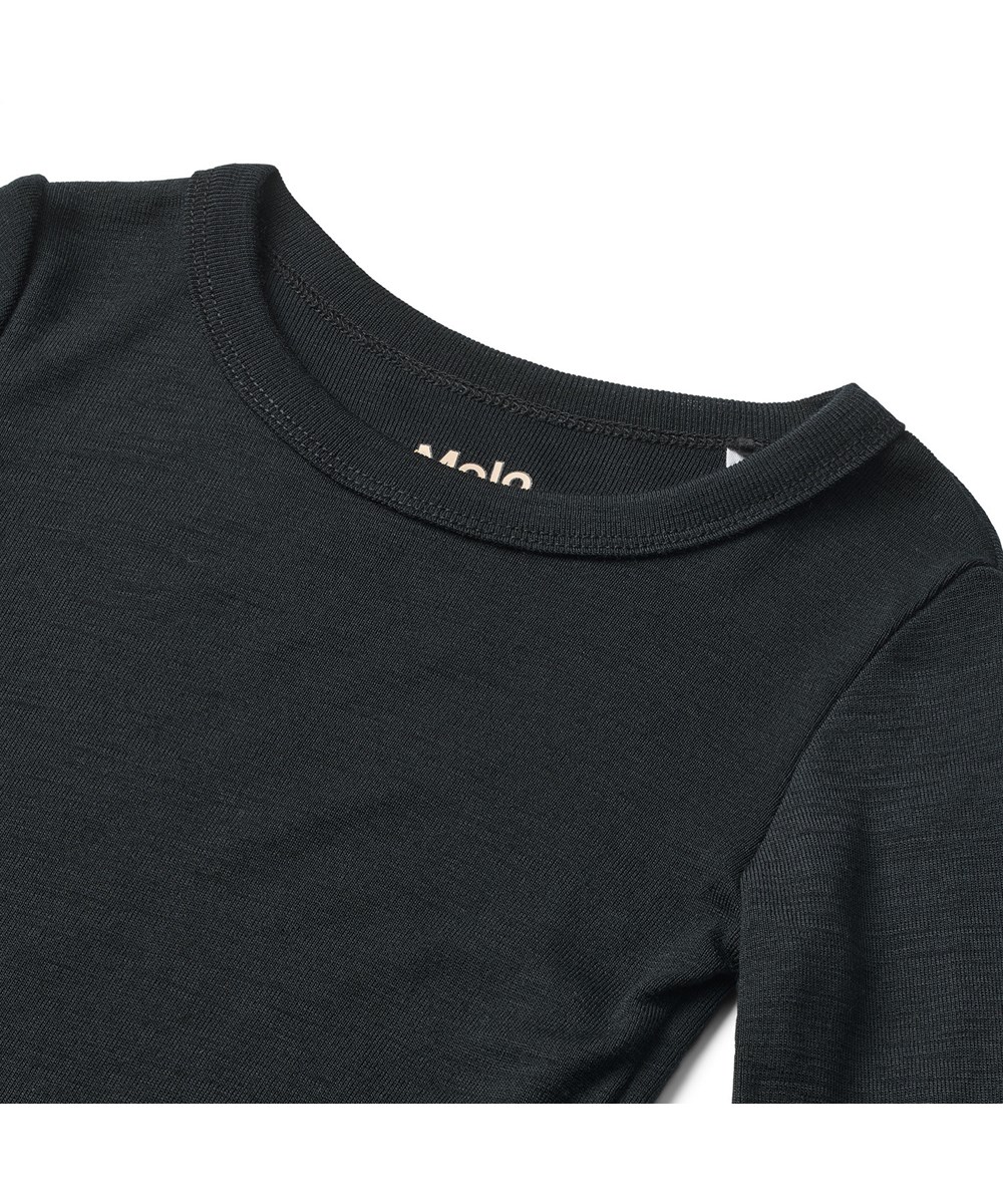 Rihanna Wool - Black - Basic-Pullover aus Wolle in Schwarz