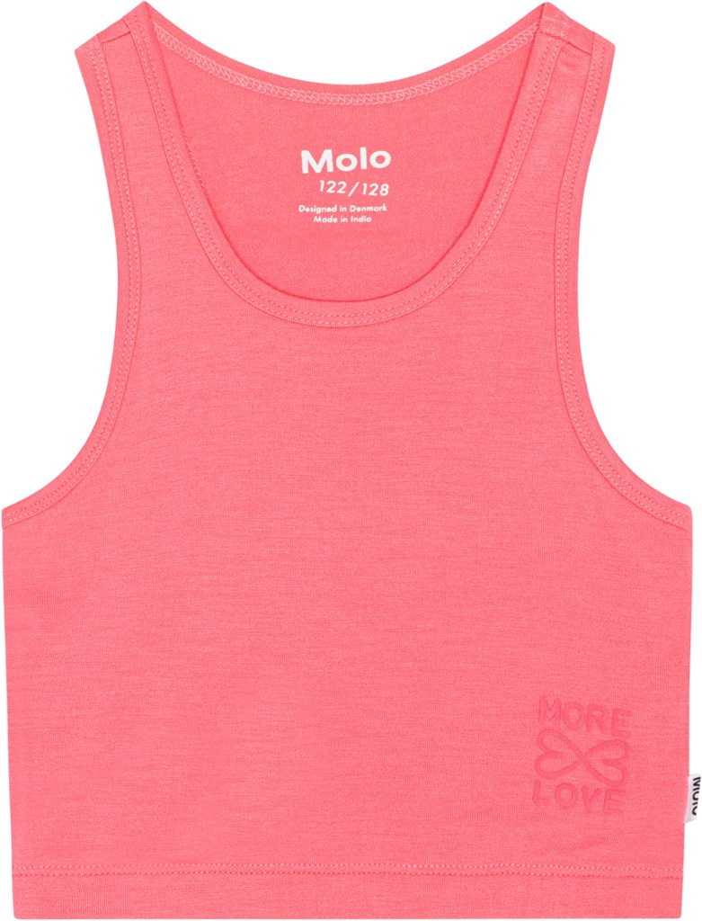 Rippi - Confetti - Korallenfarbenes, kurzes Tanktop aus weicher Viskose