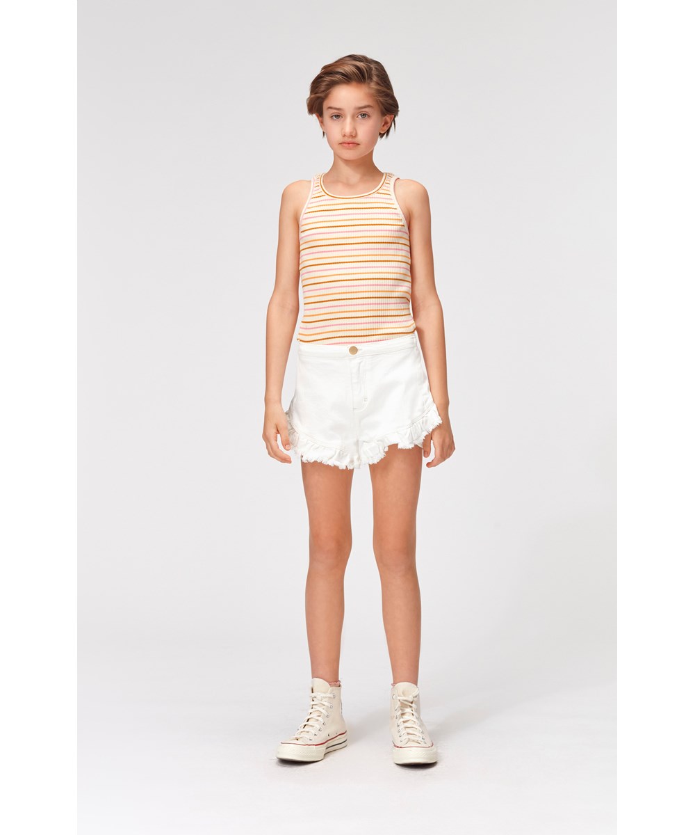 Roberta - Vibrant Stripe - Organisches gestreiftes Ripp-Tanktop