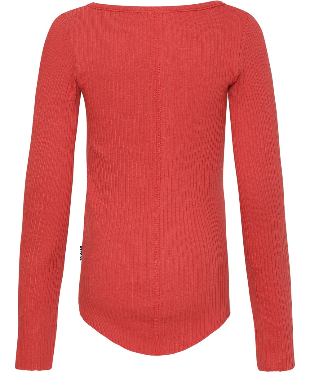 Rochelle - Baked Apple - Rotes Öko-Ripp-Langarmshirt